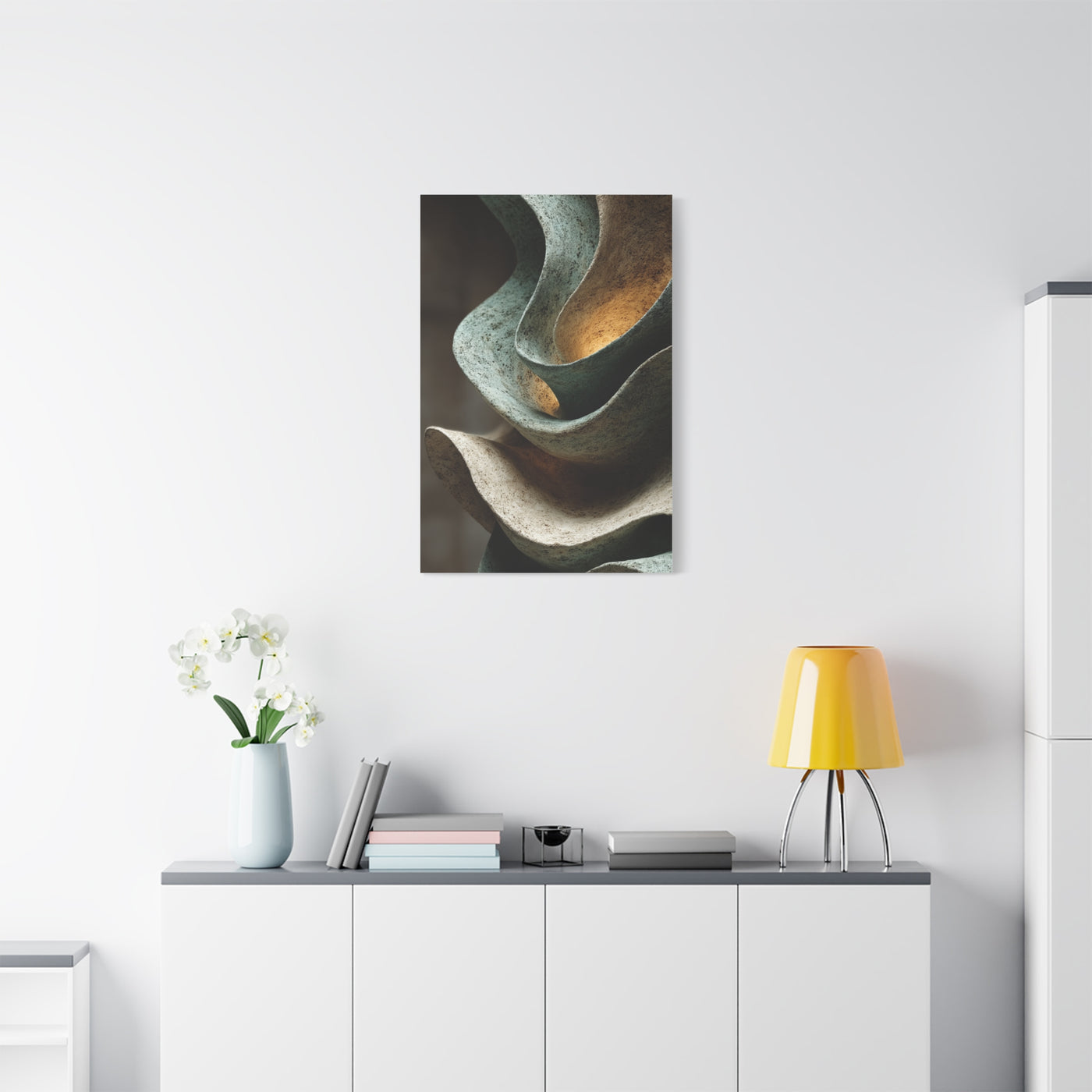 Sculptural Flow Abstract Form Wall Art & Canvas Print