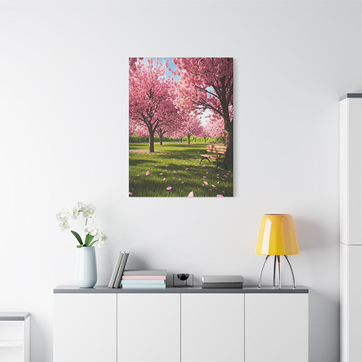 Sakura Blossom Garden Park Scene Wall Art & Canvas Prints