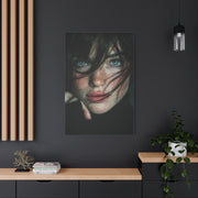 Wind-Swept Freckled Muse Portrait Wall Art & Canvas Print