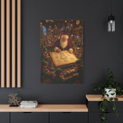 Santa’s Busy Workshop Blueprint Wall Art & Canvas Print