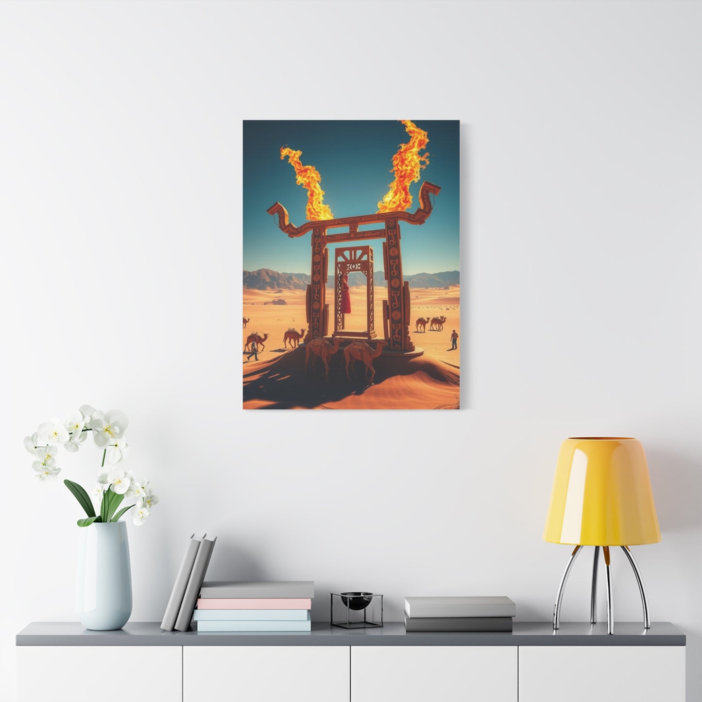 Gilded Sands Impression Wall Art & Canvas Print