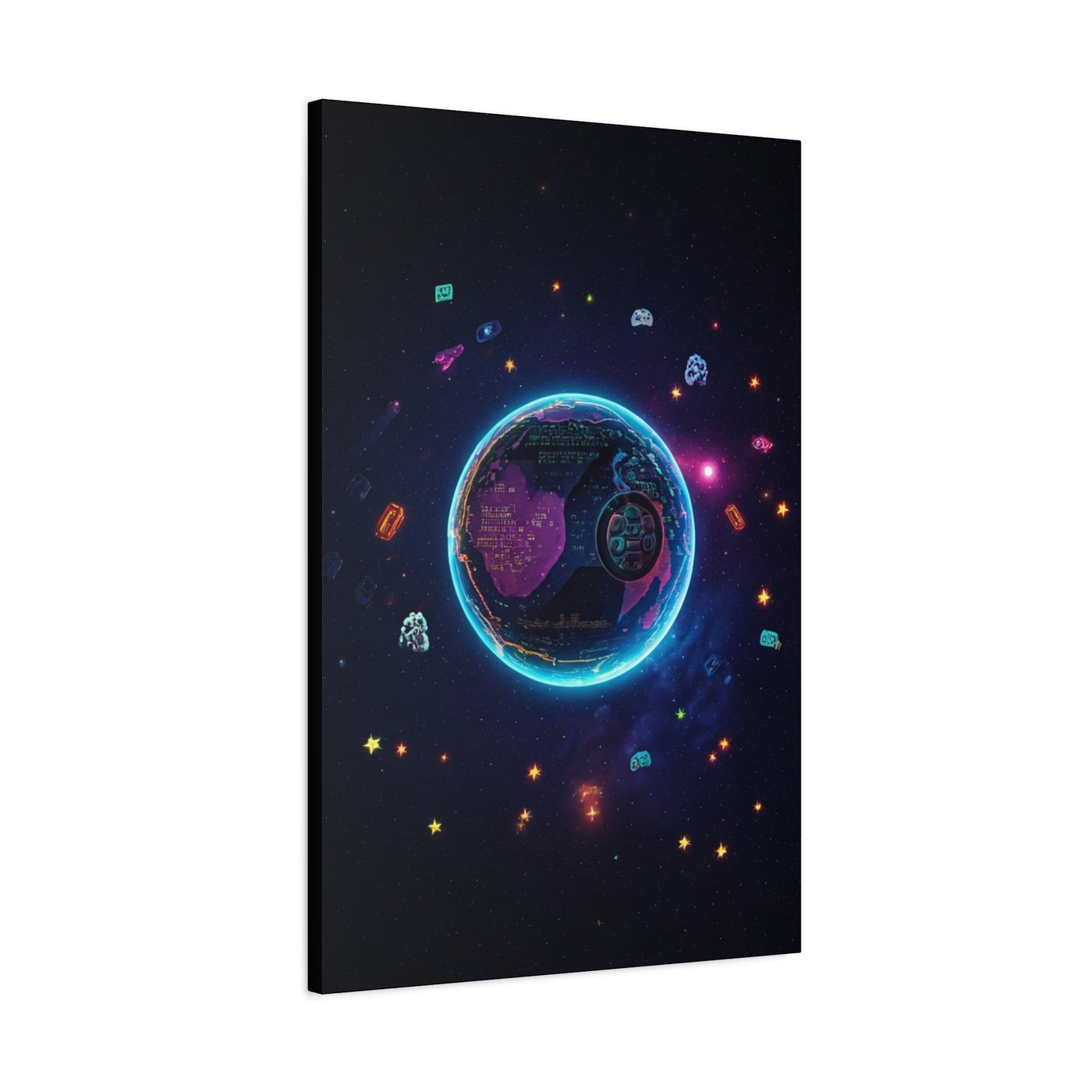 Pixel Orbit Universe Wall Art & Canvas Prints