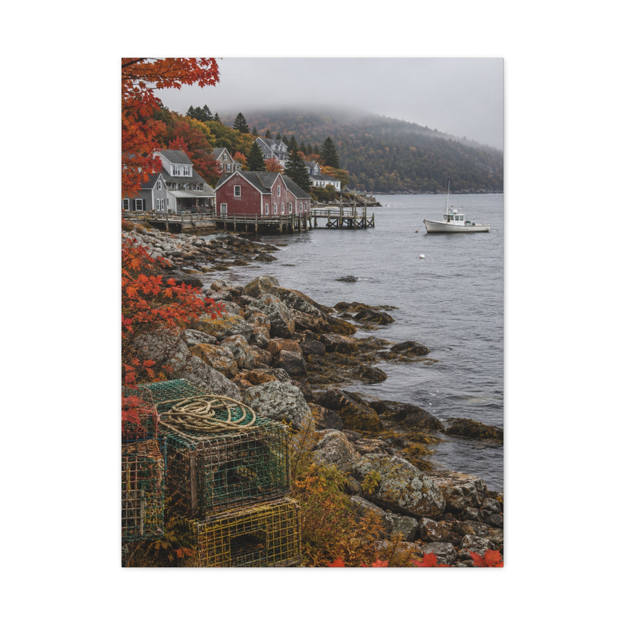Bar Harbor Maine Coastal Autumn Wall Art & Canvas Print