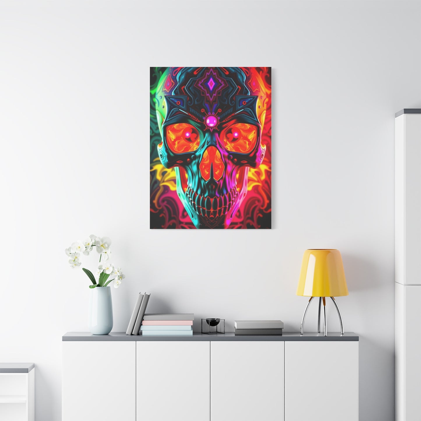 Supreme Art Of 3D Trippy Skull Art By Ali Gulec Art Collection Wall Art & Canvas Print