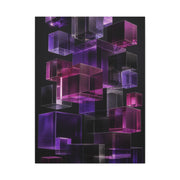 Floating Violet Glass Cubes Wall Art & Canvas Print