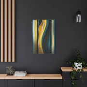 Vertical Gold Flow Abstract Wall Art & Canvas Prints