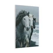Coastal Wild Horses Storm Run Wall Art & Canvas Print