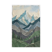 Hand-Torn Paper Collage Mountain Range Wall Art & Canvas Print