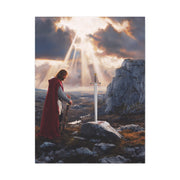 King Arthur and the Sword Excalibur Sacred Moment Wall Art & Canvas Print