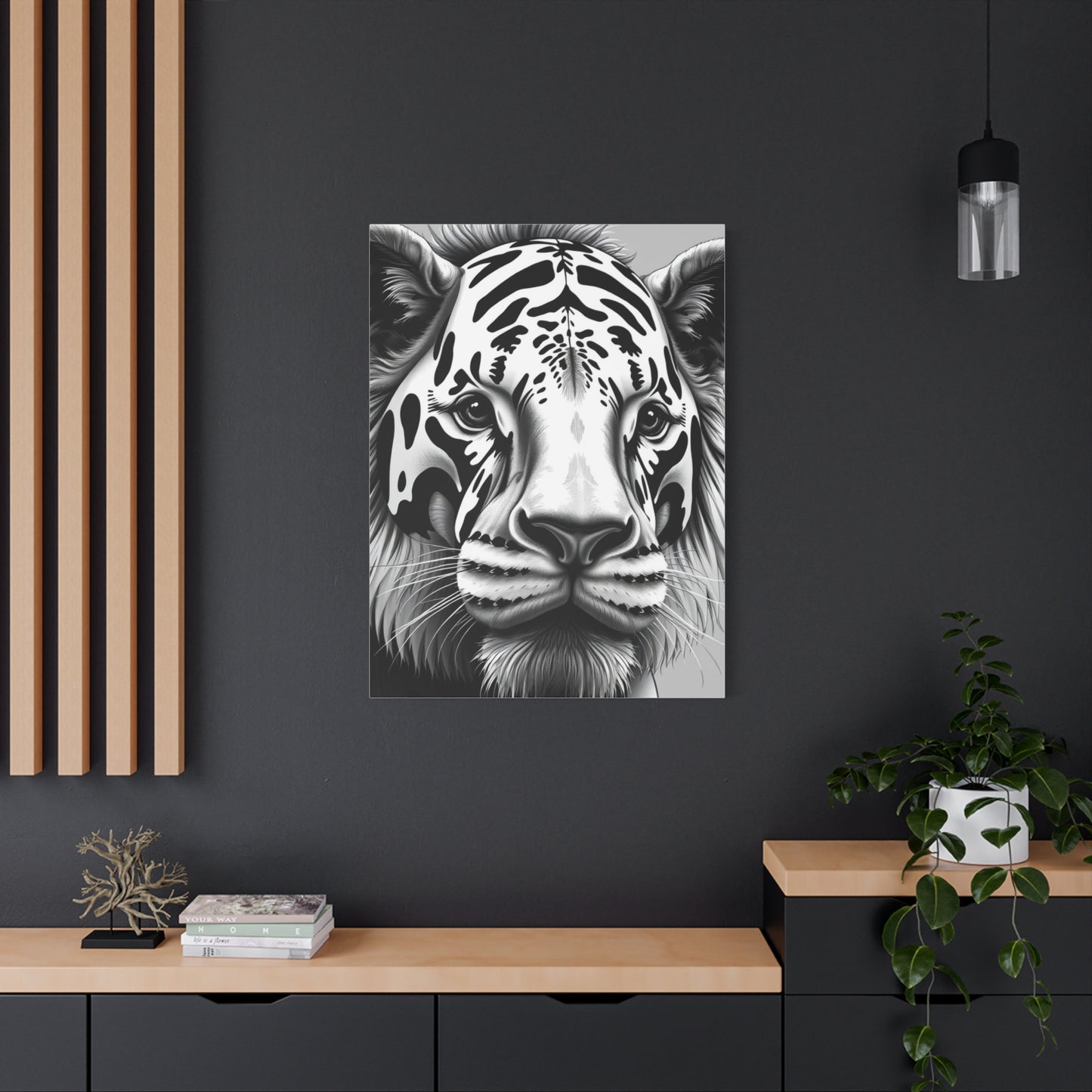 Black and White Illustrations Art Supreme Canvas Wall Art & Canvas Print