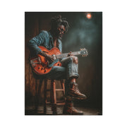 Acoustic Blues Session Portrait Wall Art & Canvas Print