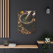 Rustic Herb Mortar and Pestle Wall Art & Canvas Print