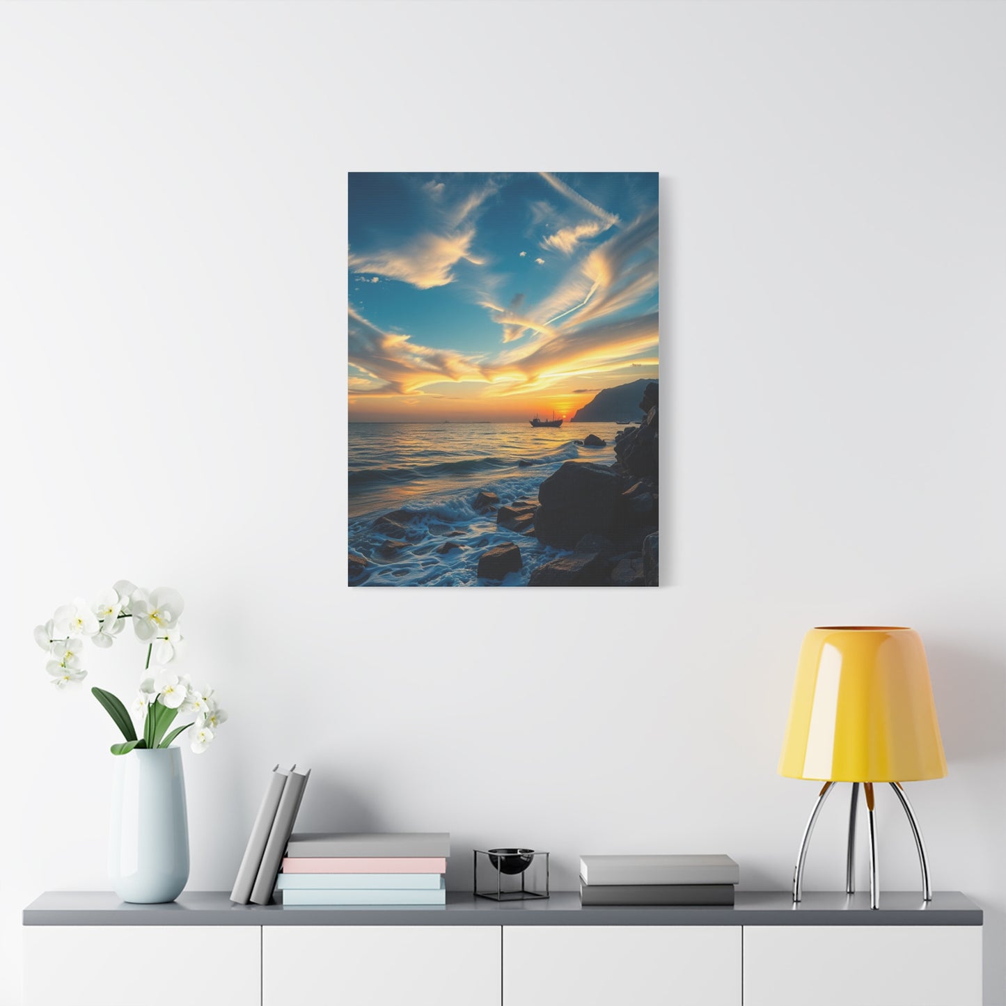 Gilded Wave Serenity Wall Art & Canvas Print