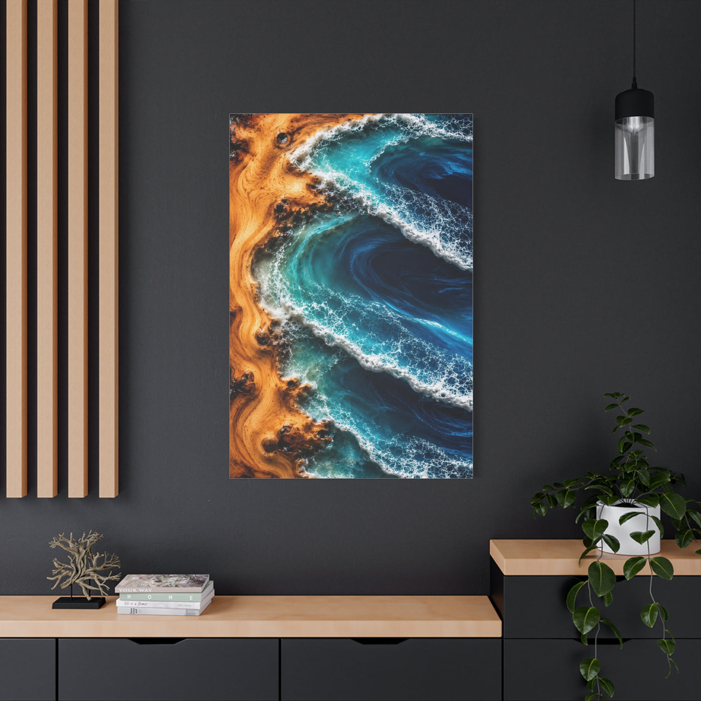 Resin Shoreline Aerial Ocean Art Wall Art & Canvas Print