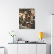 Rustic Italian Café Courtyard Wall Art & Canvas Print