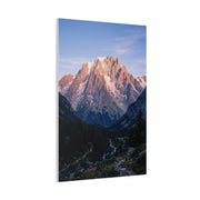 Sunlit Alpine Peak & Forest Valley Wall Art & Canvas Print