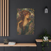 Art Nouveau Woman Ornamental Portrait Wall Art & Canvas Print