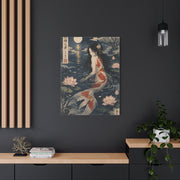 Japanese Koi Mermaid Moonlight Wall Art & Canvas Print