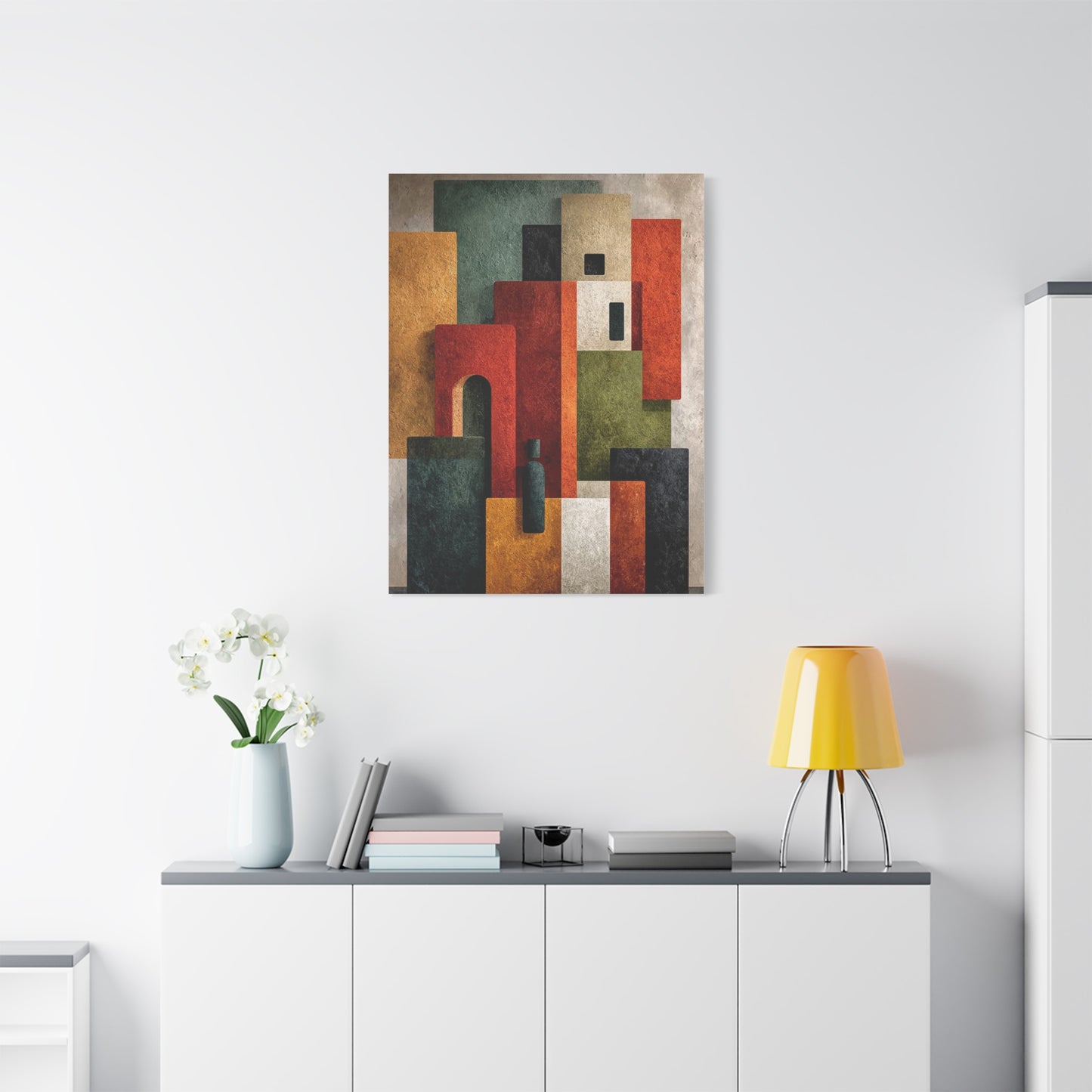 Contemporary Color Block Abstract Wall Art & Canvas Print