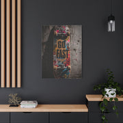 Go Fast Skateboard Street Wall Art & Canvas Print