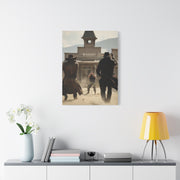 Frontier Gunfight in the Western Street Wall Art & Canvas Print