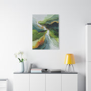 Green Sage and Gold Organic Abstract Wall Art & Canvas Print