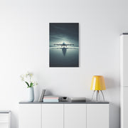 Stormy Runway Jet Arrival Wall Art & Canvas Prints