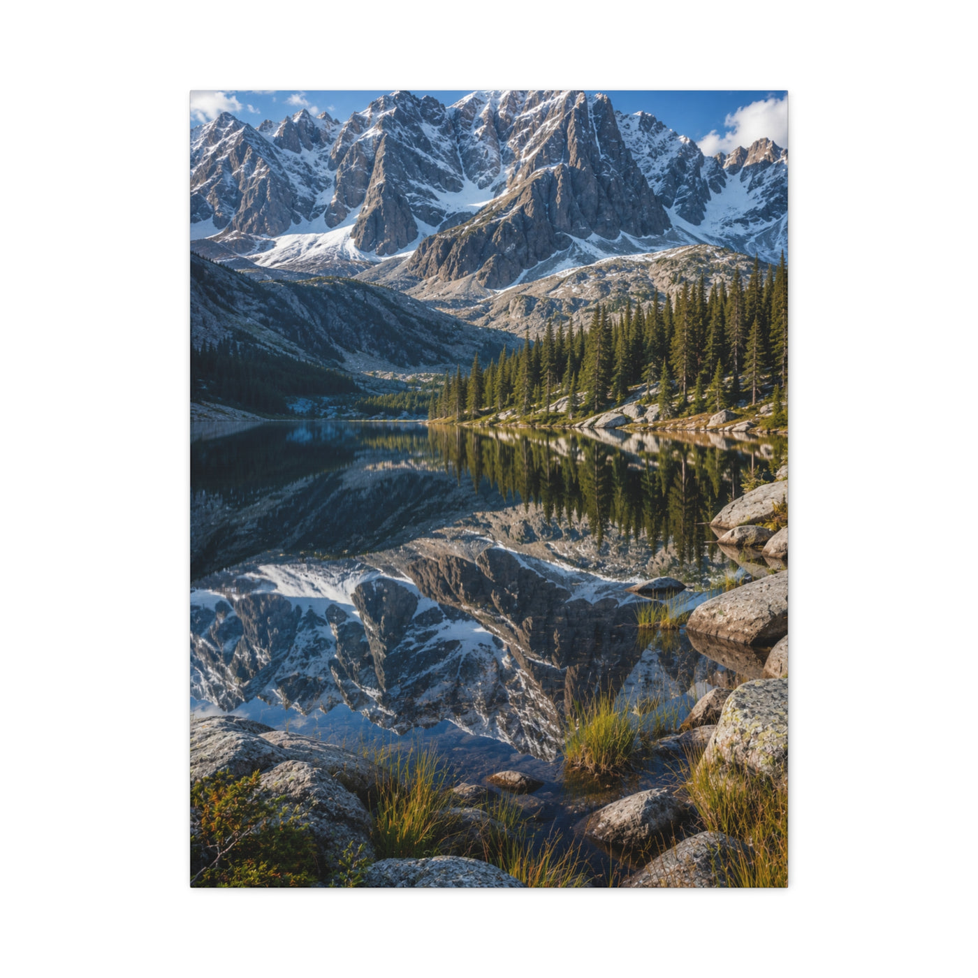 Rocky Mountain Alpine Reflection Wall Art & Canvas Print