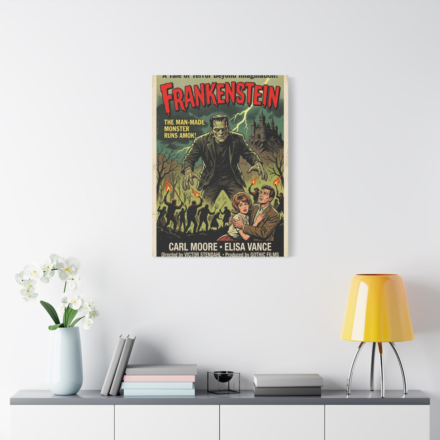 Frankenstein Vintage Movie Poster Wall Art & Canvas Print