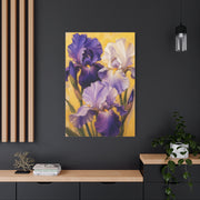 Iris Floral Impasto Painting Wall Art & Canvas Print