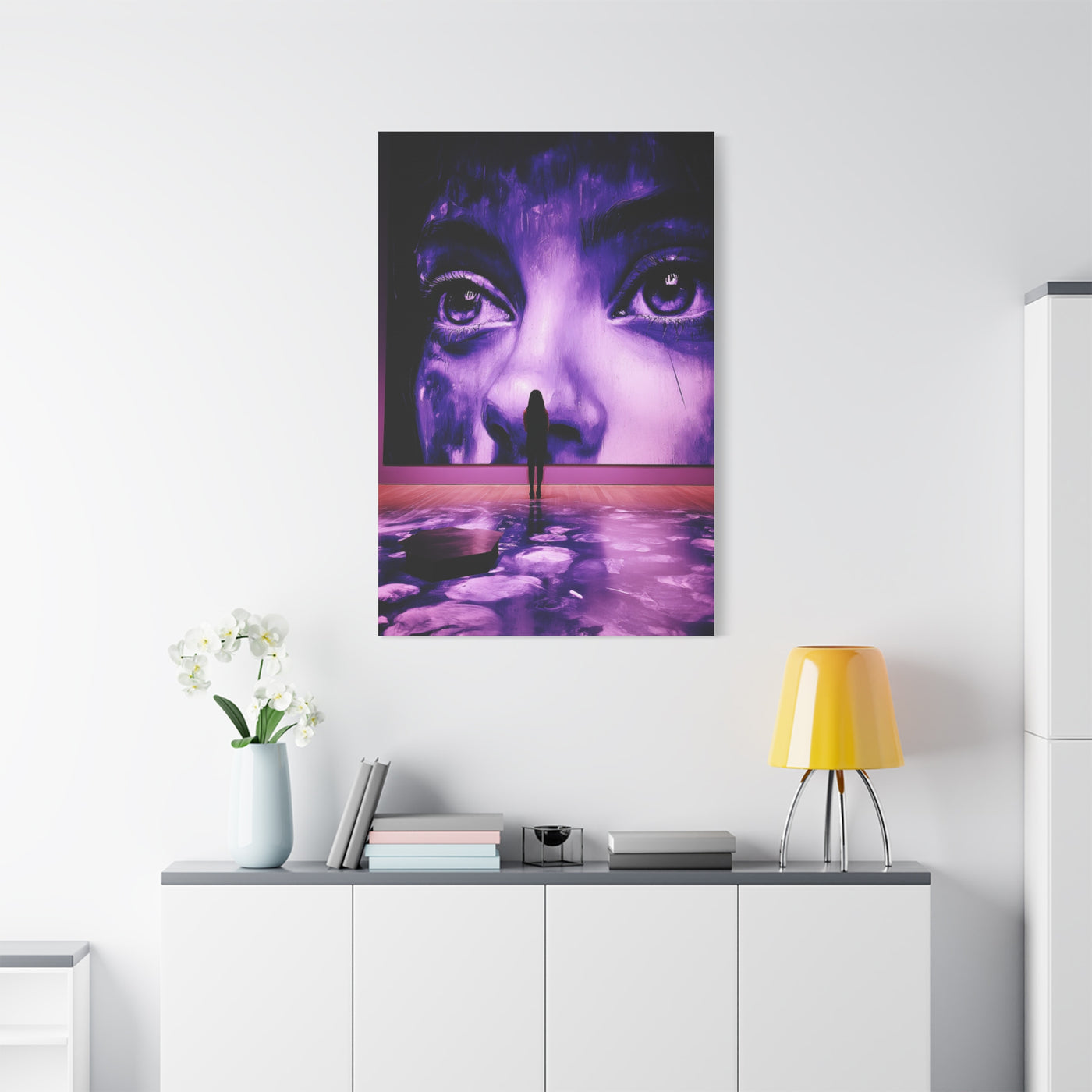 Monumental Purple Gallery Portrait Contemporary Wall Art & Canvas Print