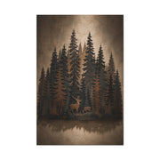 Forest Wildlife Silhouette Scene Trees Wall Art & Canvas Print