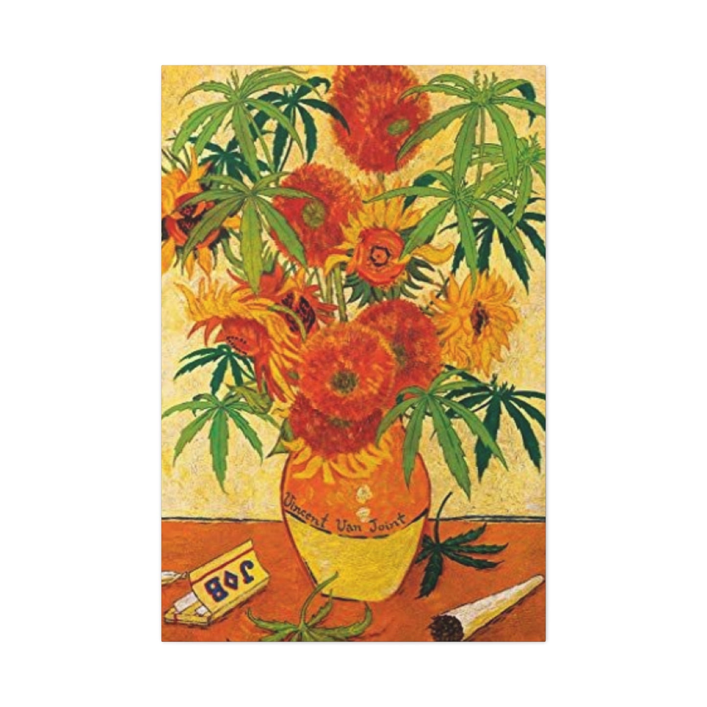 Vase And Joint Marijuana Wall Art & Canvas Prints
