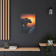 Sunset Cliff Grizzly Bear Wall Art & Canvas Prints