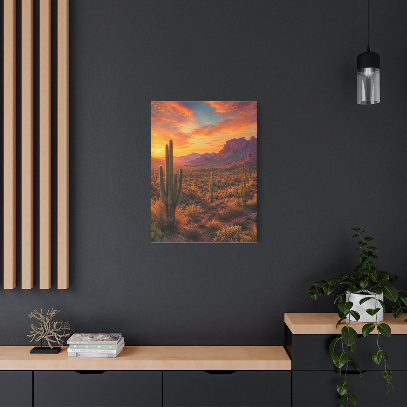 Golden Hour Saguaro Desert Southwest Wall Art & Canvas Print