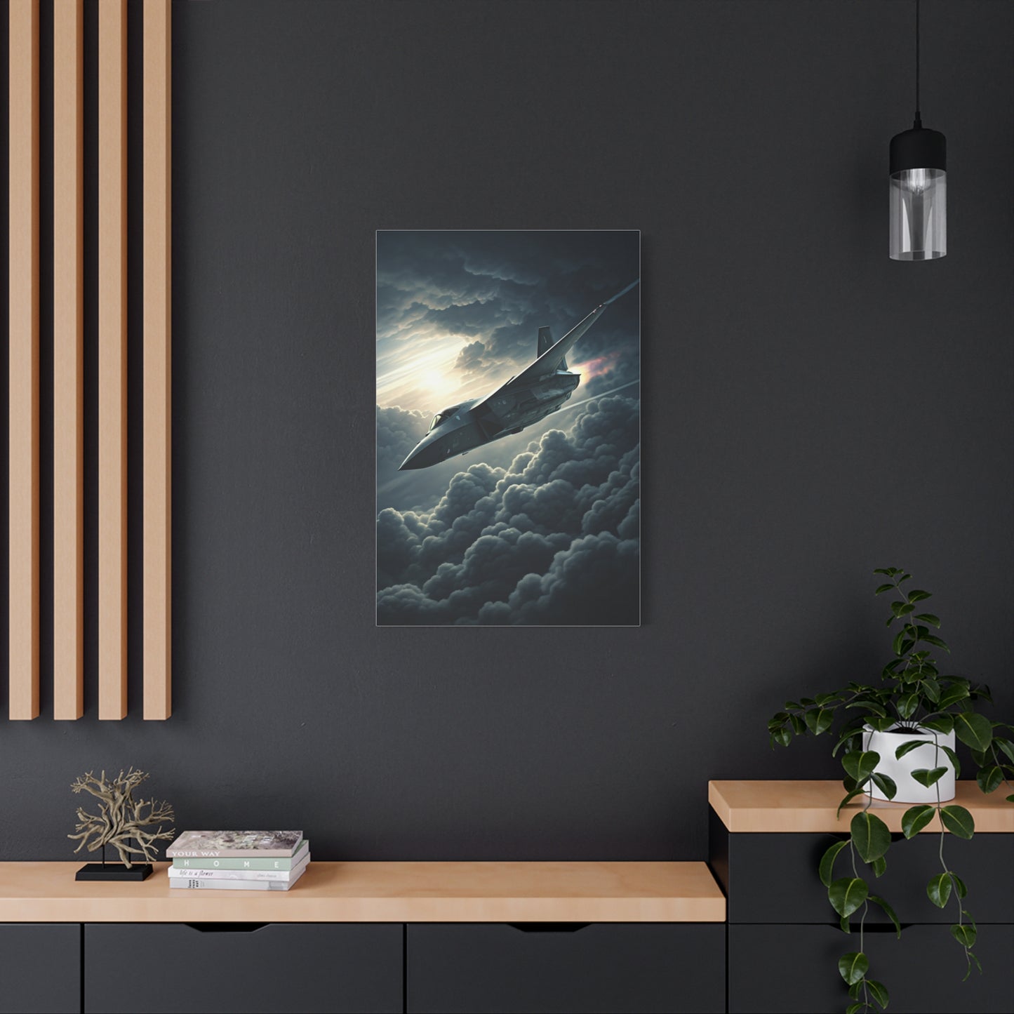 Stealth Fighter Above the Clouds Wall Art & Canvas Prints