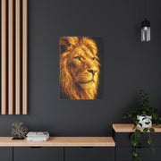 Golden Lion Portrait Wall Art & Canvas Print