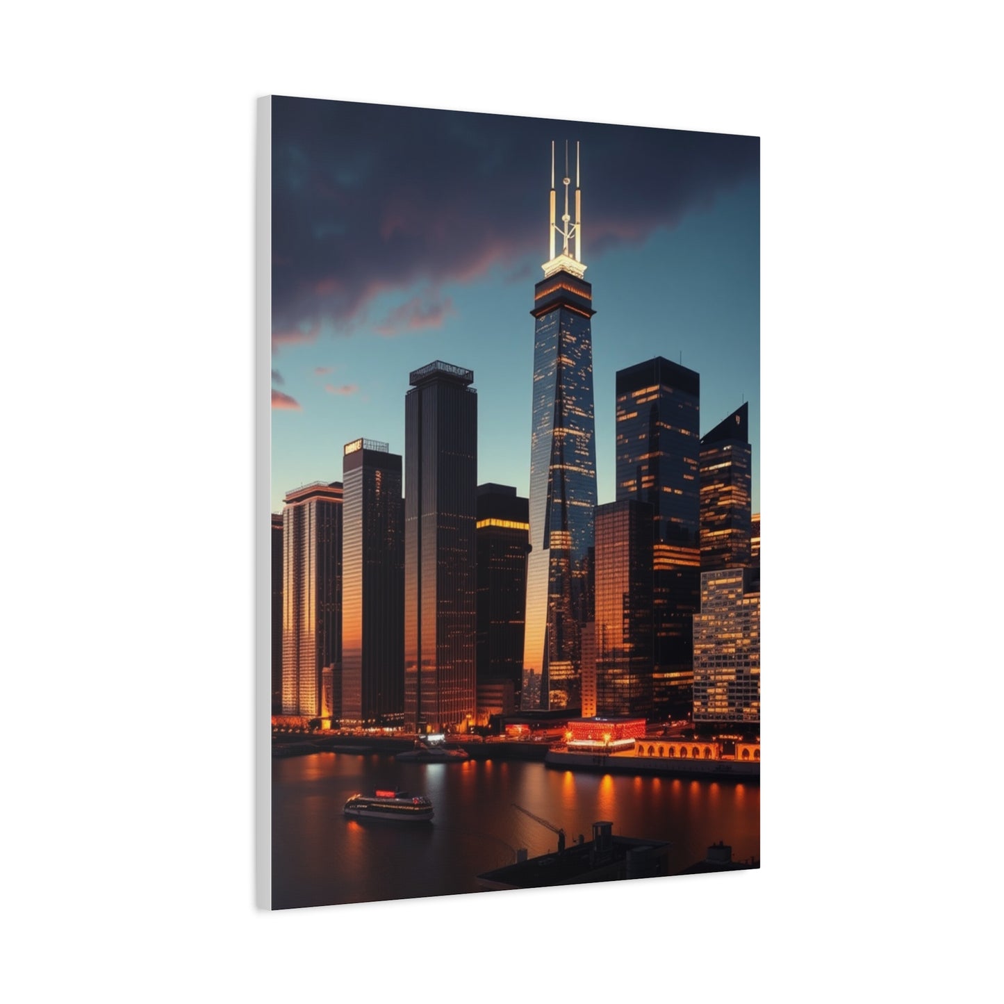 Chicago Skylines Art Supreme Canvas Wall Art & Canvas Print