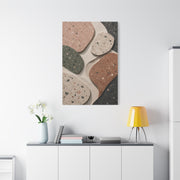 Terrazzo Pebble Abstract Composition Wall Art & Canvas Print