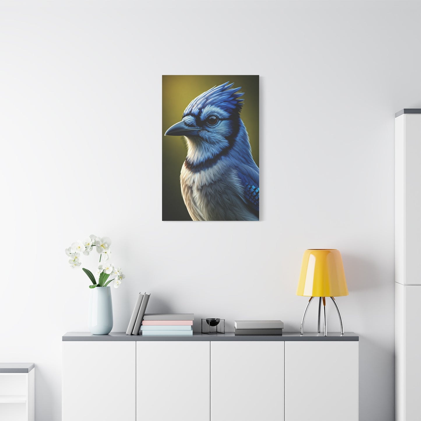 Blue Jay Majesty Portrait Wall Art & Canvas Prints