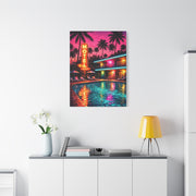 Surreal Pop-Art Motel Night Scene Wall Art & Canvas Print