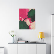 Bold Pink and Emerald Abstract Wall Art & Canvas Print