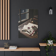 Moonlit Love Letter Writing Scene Wall Art & Canvas Print