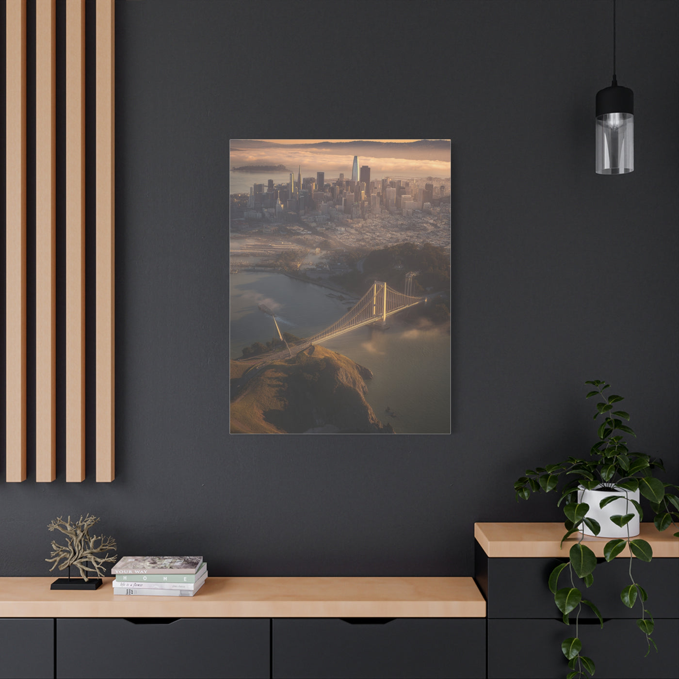 San Francisco Skyline Sunrise Fog Wall Art & Canvas Print