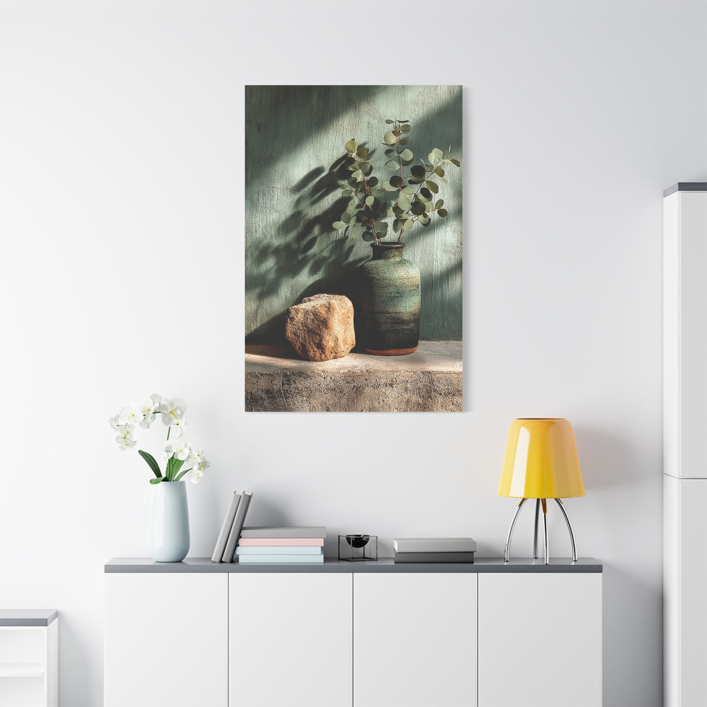 Minimal Eucalyptus Still Life Wall Art & Canvas Print