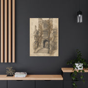 Ivy-Covered Gothic Arch Architectural Study Wall Art & Canvas Print