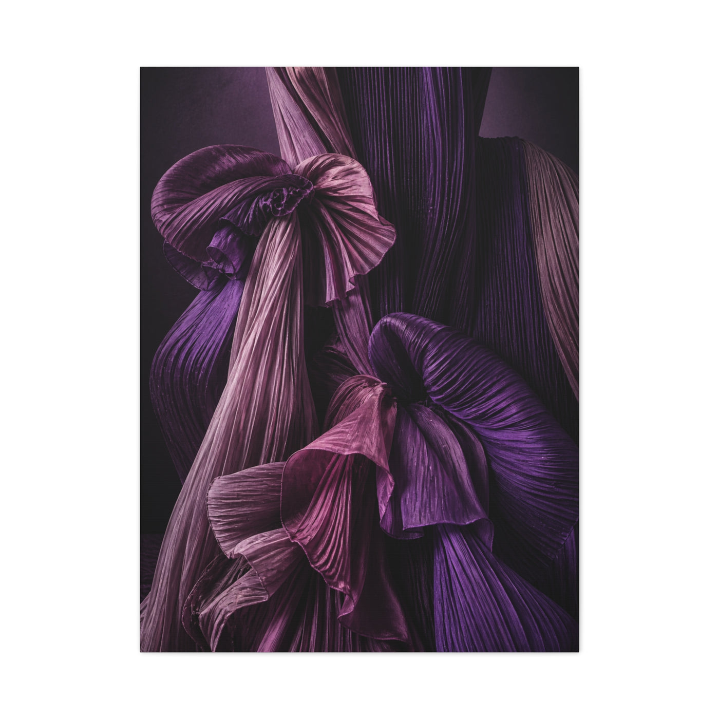 Pleated Silk Sculptural Textile Wall Art & Canvas Print