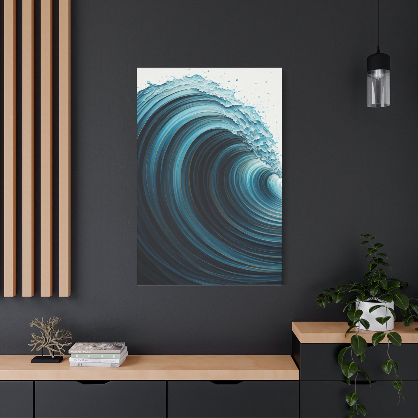 Deep Tidal Spiral Abstract Wall Art & Canvas Prints