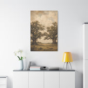 Twin Oak Harmony Landscape Trees Wall Art & Canvas Print