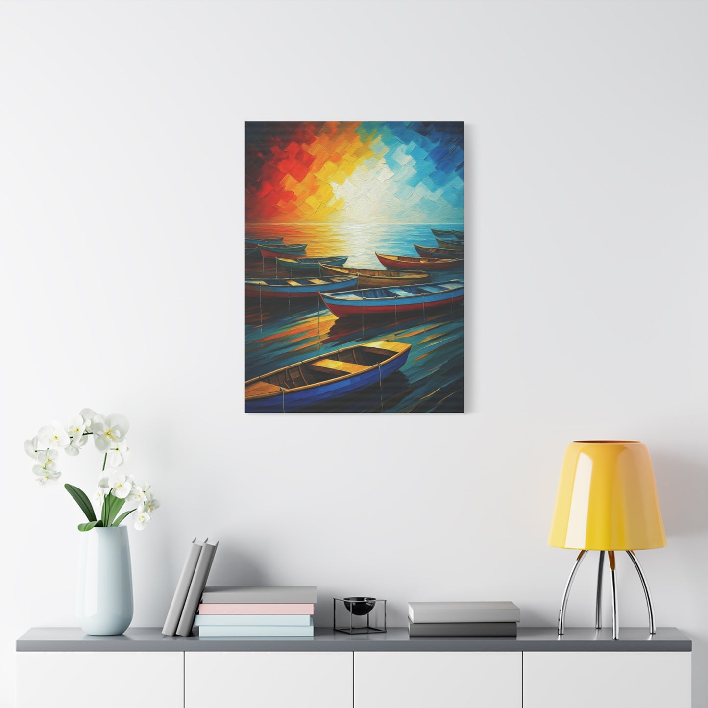 Radiant Harbor Reflections Wall Art & Canvas Print